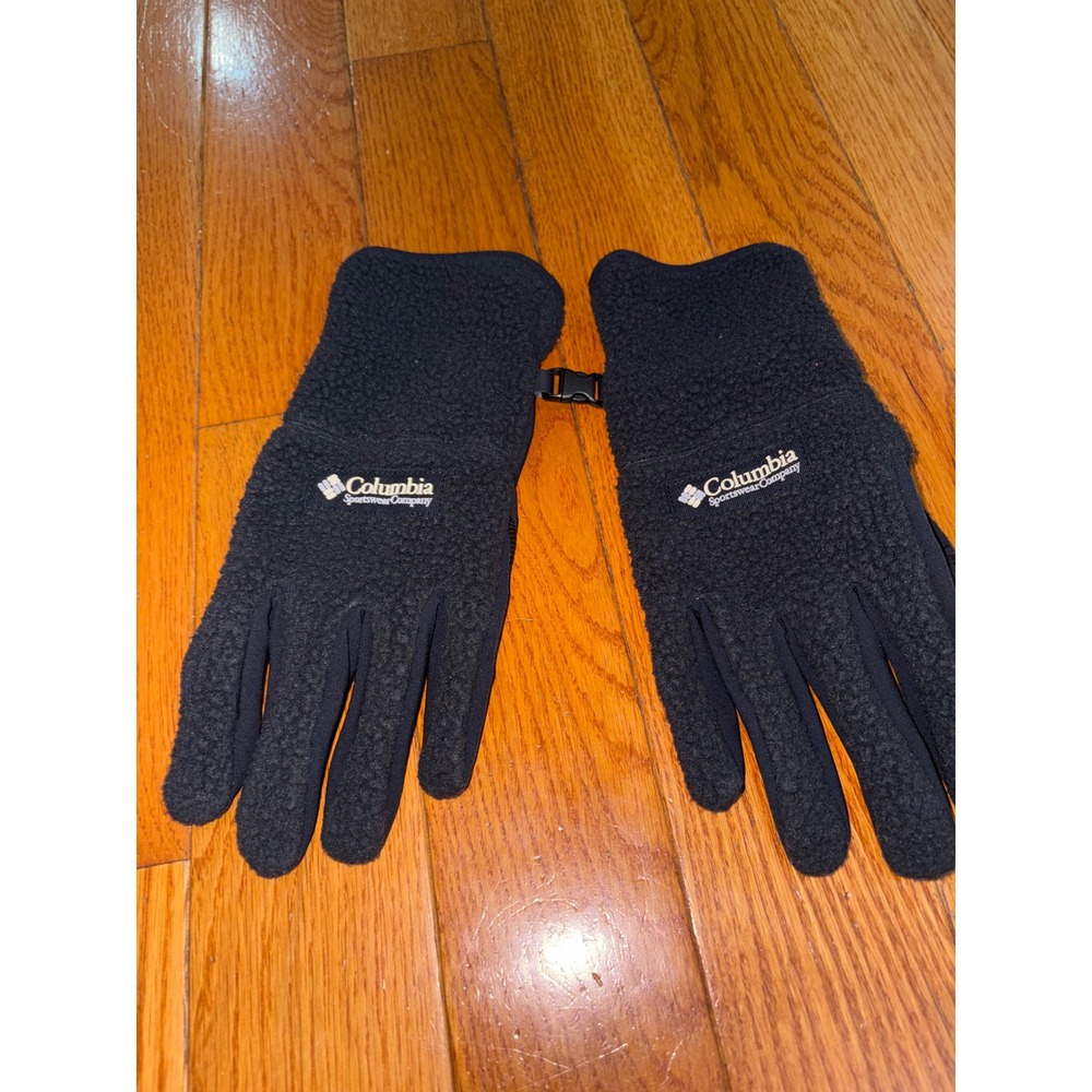 Columbia Sportswear Womens Black Fleece Sherpa Winter Gloves XL Sporty Outdoor